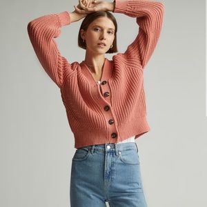 Hollister dusty rose cardigan- large